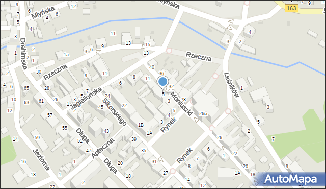 Czaplinek, Moniuszki Stanisława, 5, mapa Czaplinek