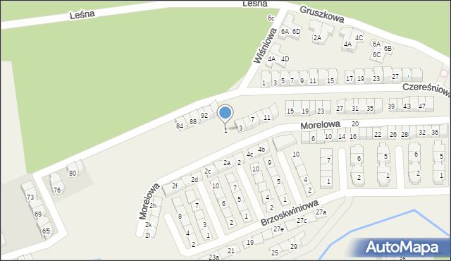 Czapury, Morelowa, 1, mapa Czapury