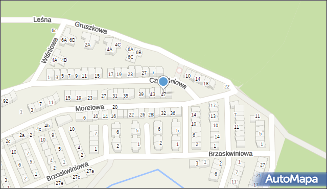 Czapury, Morelowa, 47, mapa Czapury