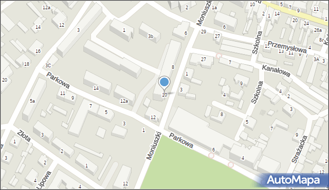 Czarne, Moniuszki Stanisława, 10, mapa Czarne