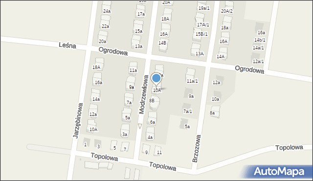 Czarnowo, Modrzewiowa, 10A, mapa Czarnowo