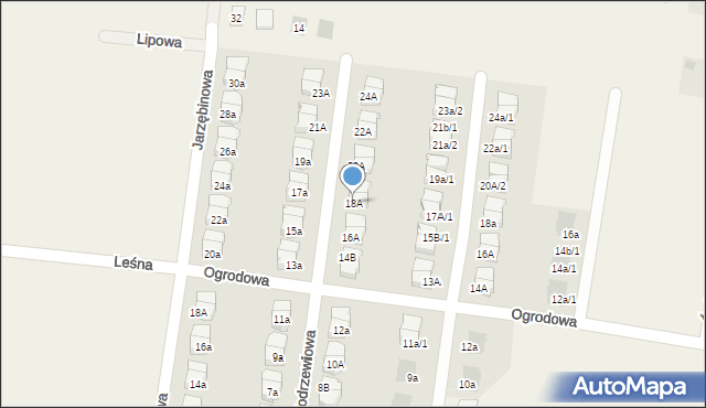 Czarnowo, Modrzewiowa, 18A, mapa Czarnowo