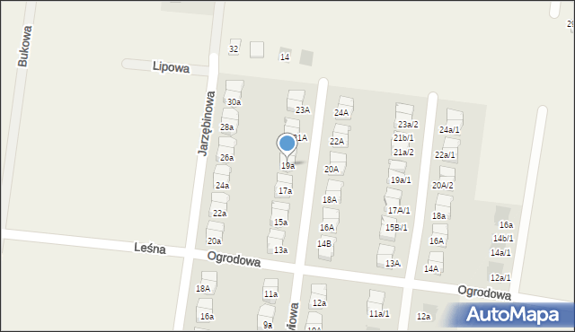 Czarnowo, Modrzewiowa, 19a, mapa Czarnowo