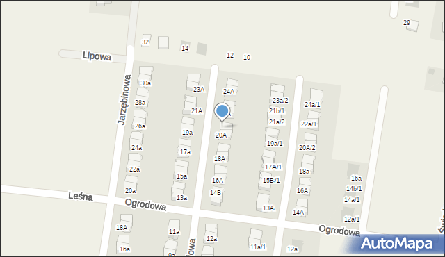 Czarnowo, Modrzewiowa, 20B, mapa Czarnowo