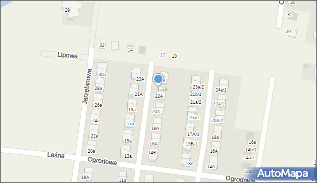 Czarnowo, Modrzewiowa, 22B, mapa Czarnowo