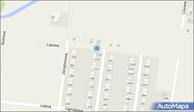 Czarnowo, Modrzewiowa, 23B, mapa Czarnowo