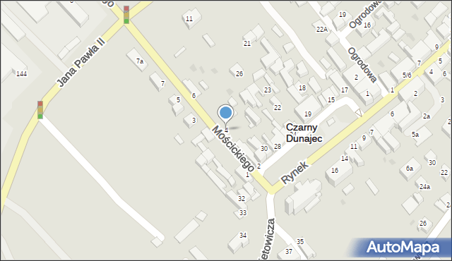 Czarny Dunajec, Mościckiego Ignacego, 4, mapa Czarny Dunajec