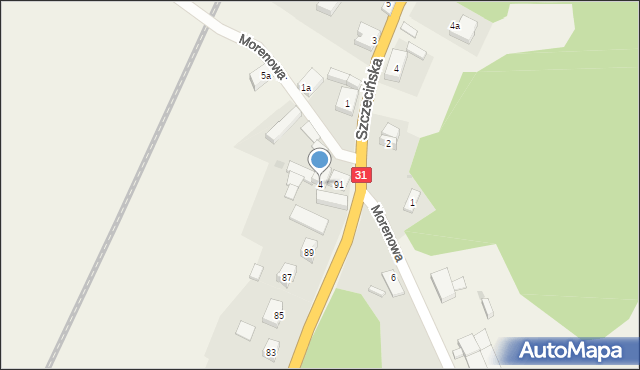 Czepino, Morenowa, 4, mapa Czepino