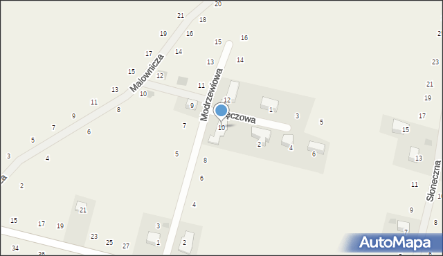 Czernichów, Modrzewiowa, 10, mapa Czernichów