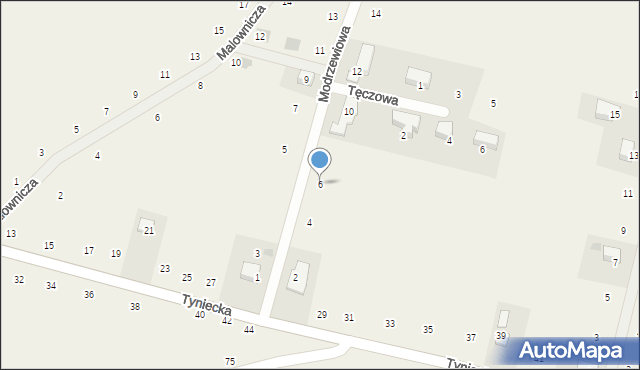 Czernichów, Modrzewiowa, 6, mapa Czernichów