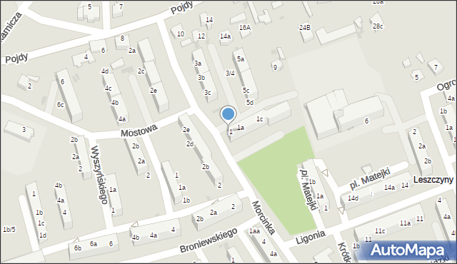 Czerwionka-Leszczyny, Morcinka Gustawa, 1e, mapa Czerwionka-Leszczyny