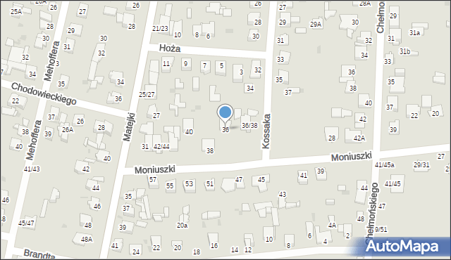 Częstochowa, Moniuszki Stanisława, 36, mapa Częstochowy