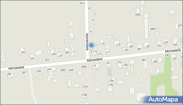 Częstochowa, Morenowa, 2, mapa Częstochowy