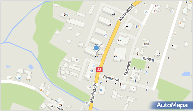 Człopa, Moniuszki Stanisława, 29, mapa Człopa