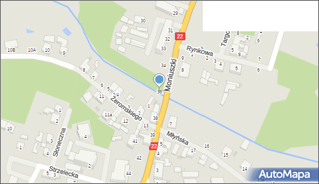Człopa, Moniuszki Stanisława, 36, mapa Człopa