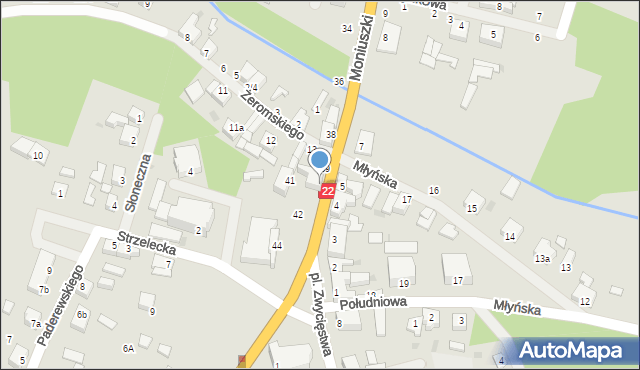 Człopa, Moniuszki Stanisława, 40, mapa Człopa