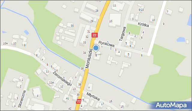 Człopa, Moniuszki Stanisława, 8, mapa Człopa