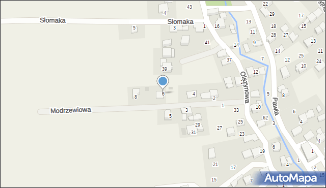 Czułówek, Modrzewiowa, 6, mapa Czułówek