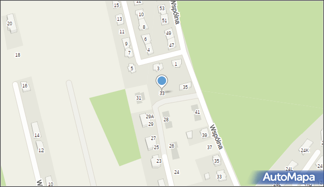 Dąbrowa Chotomowska, Modrzewiowa, 33, mapa Dąbrowa Chotomowska