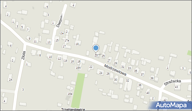 Dąbrowa Górnicza, Modrzewiowa, 23, mapa Dąbrowa Górnicza