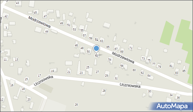 Dąbrowa Górnicza, Modrzewiowa, 52, mapa Dąbrowa Górnicza