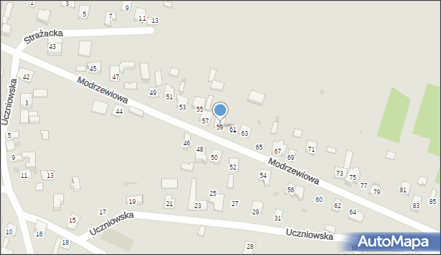 Dąbrowa Górnicza, Modrzewiowa, 59, mapa Dąbrowa Górnicza