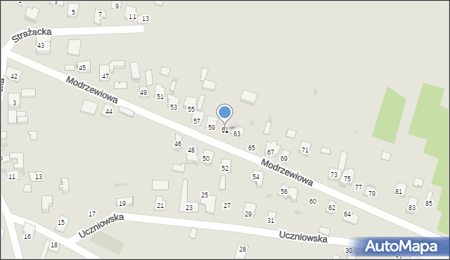 Dąbrowa Górnicza, Modrzewiowa, 61, mapa Dąbrowa Górnicza