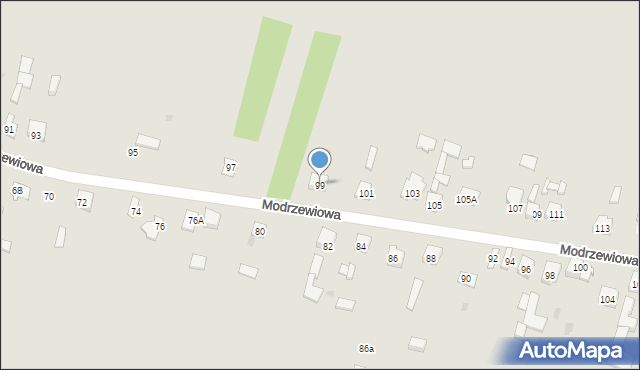 Dąbrowa Górnicza, Modrzewiowa, 99, mapa Dąbrowa Górnicza