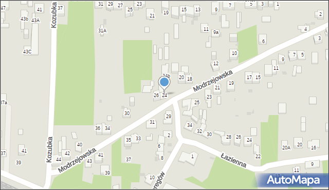 Dąbrowa Górnicza, Modrzejowska, 24, mapa Dąbrowa Górnicza