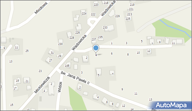 Dąbrowa Szlachecka, Morwowa, 4, mapa Dąbrowa Szlachecka