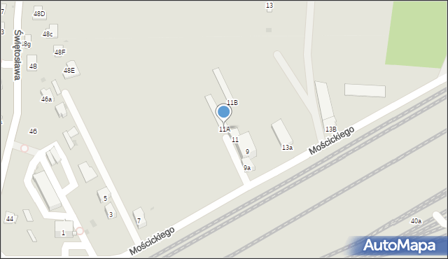 Dębica, Mościckiego, 11A, mapa Dębicy