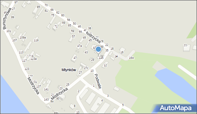 Dęblin, Modrzycka, 31, mapa Dęblin