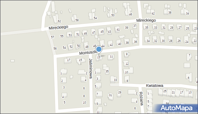 Dębno, Moniuszki Stanisława, 13, mapa Dębno