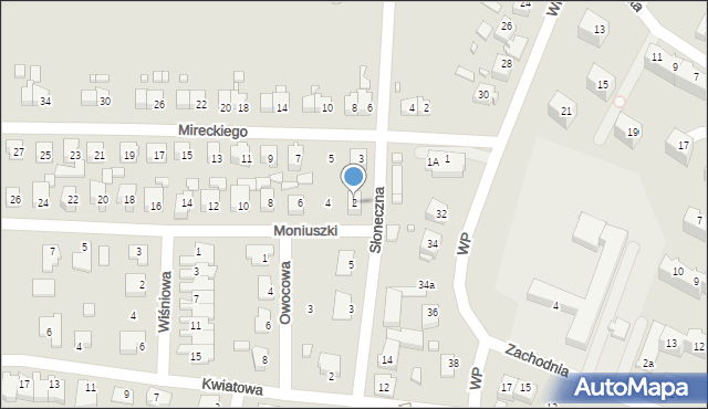 Dębno, Moniuszki Stanisława, 2, mapa Dębno