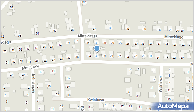 Dębno, Moniuszki Stanisława, 32, mapa Dębno