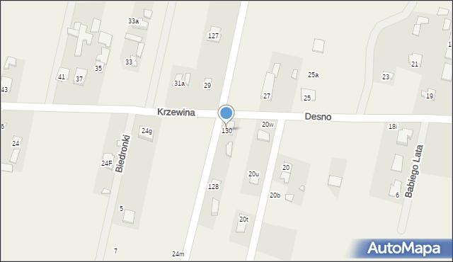 Desno, Mostowa, 130, mapa Desno