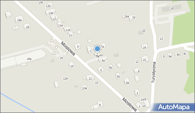 Dobczyce, Mostowa, 5a, mapa Dobczyce