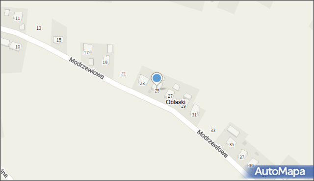 Drogomyśl, Modrzewiowa, 25, mapa Drogomyśl