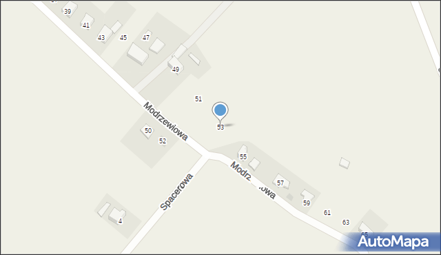 Drogomyśl, Modrzewiowa, 53, mapa Drogomyśl