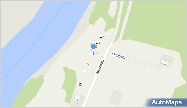 Dzbenin, Mostowa, 101, mapa Dzbenin