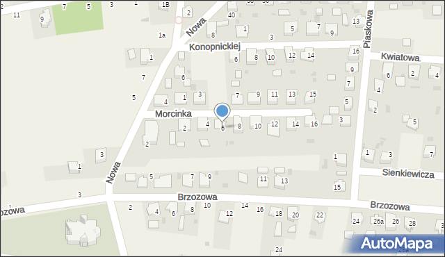 Dziergowice, Morcinka Gustawa, 6, mapa Dziergowice
