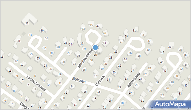 Dzierżoniów, Modrzewiowa, 40, mapa Dzierżoniów