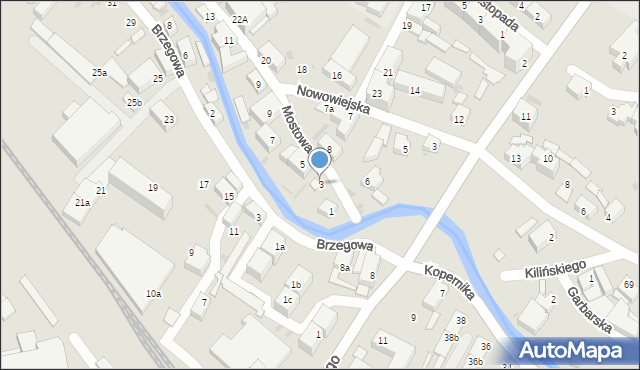Dzierżoniów, Mostowa, 3, mapa Dzierżoniów