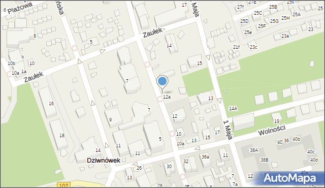 Dziwnówek, Morska, 12b, mapa Dziwnówek