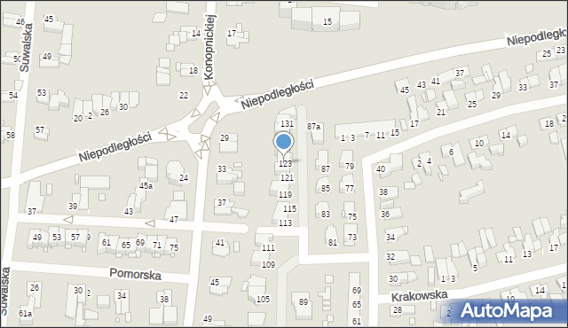 Elbląg, Modlińska, 123, mapa Elbląga