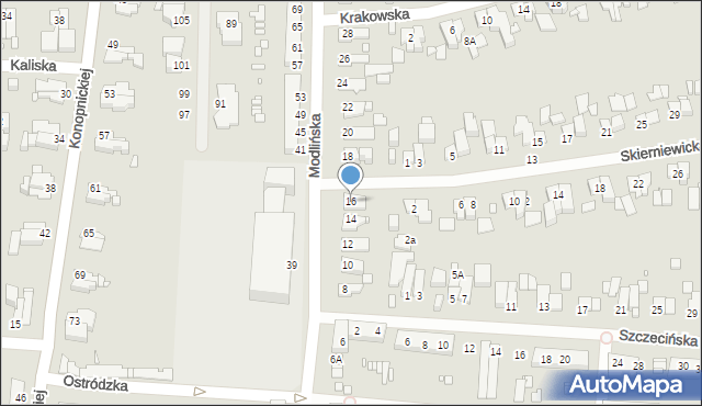 Elbląg, Modlińska, 16, mapa Elbląga