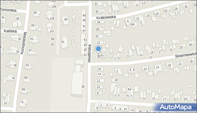 Elbląg, Modlińska, 18, mapa Elbląga