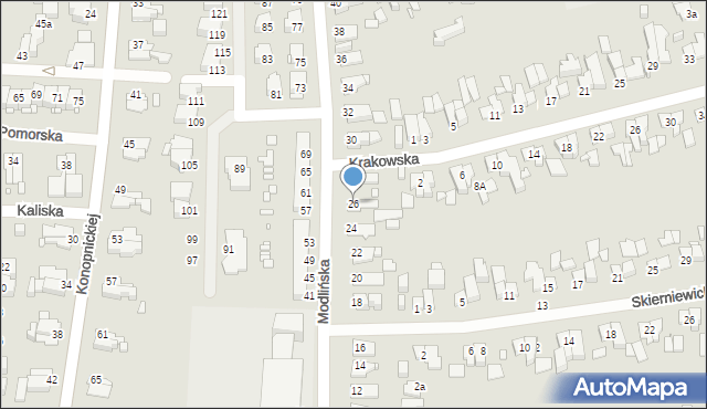 Elbląg, Modlińska, 26, mapa Elbląga