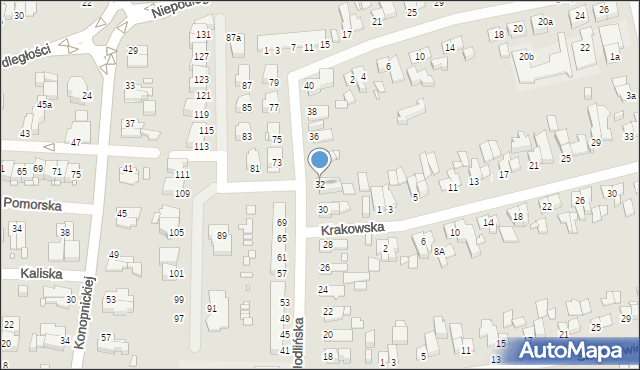 Elbląg, Modlińska, 32, mapa Elbląga