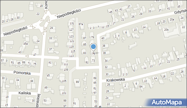 Elbląg, Modlińska, 75, mapa Elbląga